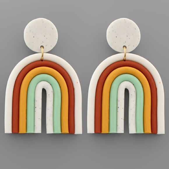 CLAY Rainbow Earrings - Picture 1 of 2